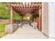 Covered patio area furnished with assorted seating, offering a relaxing outdoor space for entertainment at 516 Fair Oaks Dr, Fort Mill, SC 29708