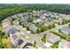 Aerial view of neighborhood street with tree-lined streets at 867 Pecan Tree Ln, Fort Mill, SC 29715
