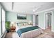 Airy main bedroom with tray ceiling, picture window, and ensuite bathroom at 867 Pecan Tree Ln, Fort Mill, SC 29715