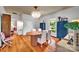 Spacious dining room with hardwood floors and statement lighting at 9929 Kerns Rd, Huntersville, NC 28078