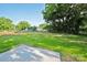 A grassy backyard is shaded by mature trees at 1028 Gibson St, Albemarle, NC 28001