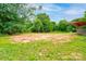 Cleared backyard area surrounded by mature trees near back porch at 105 Hopewell Church Rd, Shelby, NC 28152