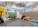 Finished basement with gym equipment and rubber flooring, perfect for a home gym and play area at 1209 Danielle Downs Se Ct, Concord, NC 28025