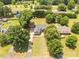 An aerial view highlights the home's curb appeal and well-manicured landscaping at 1530 Danlee Dr, Lancaster, SC 29720