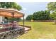 Backyard with a patio under a gazebo, perfect for outdoor dining and entertaining at 1530 Danlee Dr, Lancaster, SC 29720