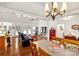 Expansive living area with hardwood floors, multiple seating areas, and a kitchen island, perfect for entertaining at 1530 Danlee Dr, Lancaster, SC 29720