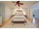 Relaxing main bedroom with natural light, large bed, and modern decor at 15708 Eagleview Dr, Charlotte, NC 28278