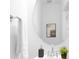 Chic powder room with oval mirror, modern faucet, and elegant soap dispenser for a clean and stylish look at 219 Redondo Dr # 65, Wingate, NC 28174