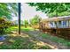 Backyard showcasing a wooden deck that provides a perfect outdoor relaxation and entertaining spot with lots of plants at 3043 Charles Rd, Shelby, NC 28152