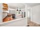 Updated kitchen featuring custom wood countertops, an island, and stainless steel appliances at 3595 Mt Holly Rd, Edgemoor, SC 29712