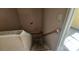 A view of the interior stairway in need of repair at 4227 Kiser Woods Sw Dr, Concord, NC 28025