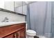 Bathroom featuring a vanity with cherry wood cabinets and a toilet at 433 W 8Th Street St, Charlotte, NC 28202