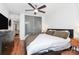 Spacious main bedroom features a large closet and hardwood floors at 433 W 8Th Street St, Charlotte, NC 28202