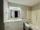 Bathroom with white vanity, modern lighting, and tub shower combo at 5800 Silver Eagle Dr, Charlotte, NC 28214