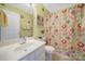 Bright bathroom featuring decorative shower curtain and white vanity with sink at 635 Brickdust Ct, Fort Mill, SC 29708