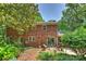 The home's backyard features a patio and lush landscaping at 6434 Sardis Rd, Charlotte, NC 28270