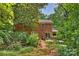 Charming backyard with patio and a view of the home's exterior at 6434 Sardis Rd, Charlotte, NC 28270