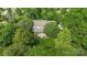 Aerial view of the house and landscaped backyard at 7213 Lancer Dr, Charlotte, NC 28226