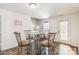 Inviting dining room has an attractive table, elegant chairs and decorative accents throughout at 925 Skywatch Ln, Monroe, NC 28112