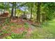 Wooded backyard featuring mature trees and privacy at 12712 Hollyhock Ln, Huntersville, NC 28078
