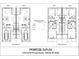 Primrose Duplex floor plan showing first and second floor layout, dimensions, and room locations at 2735 Primrose Ave, Charlotte, NC 28208