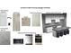 Various material selections showing white shaker cabinets, LVP floors, carpet, quartz countertops, and stainless appliances at 2735 Primrose Ave, Charlotte, NC 28208