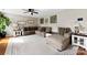 Cozy living room with comfortable seating, stylish rug, and decorative accents at 4612 Maple Crest Pl, Harrisburg, NC 28075