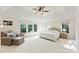 Spacious main bedroom includes a sitting area, carpet, tray ceiling, and large windows for natural light at 5310 Addington Ct, Charlotte, NC 28277