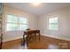 Bright office space with hardwood floors, a vintage desk, and dual windows providing ample light at 613 E Ridge St, Kings Mountain, NC 28086