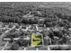 An aerial view outlines the property with lot lines, in a neighborhood full of mature trees, highlighting its location at 810 Surry Dr, Shelby, NC 28152