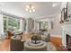 Spacious living room with hardwood floors and large windows at 901 Hartford Ave, Charlotte, NC 28209