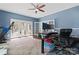 Spacious home office with French doors and lots of natural light at 107 Glenmont Ct, Mooresville, NC 28117