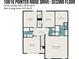 Second floor floor plan with dimensions at 10816 Pointer Ridge Dr, Charlotte, NC 28214