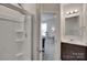 Bathroom featuring shower and sink with view into bedroom at 1195 Cavalier Ln, Rock Hill, SC 29730