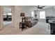 Relaxing living room showcasing neutral walls, plush carpet, and comfortable seating with stylish lamps at 1195 Cavalier Ln, Rock Hill, SC 29730