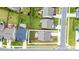 Aerial view showcases property lines, back patio, and backyard landscaping features at 132 Hillston Ln, Mooresville, NC 28115