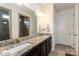 Elegant bathroom with granite countertops and double vanity sinks at 132 Hillston Ln, Mooresville, NC 28115