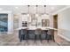 Modern kitchen with stainless steel appliances, white cabinets, large island with seating, and pendant lighting at 1432 Ardmore Dr # 341, Sherrills Ford, NC 28673