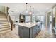 Spacious kitchen with an island open to the living room and stairs at 1432 Ardmore Dr # 341, Sherrills Ford, NC 28673