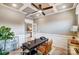 Home office with modern design, featuring decorative ceiling and comfortable leather office chair at 1432 Ardmore Dr # 341, Sherrills Ford, NC 28673