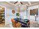Beautiful home office featuring coffered ceilings, wood floors, and a stylish desk and chair at 1432 Ardmore Dr # 341, Sherrills Ford, NC 28673