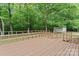Large deck with wooded surroundings, offering a peaceful outdoor living space at 1773 Baldwin Ln, Lincolnton, NC 28092