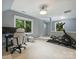 Dual purpose exercise room and office with natural light and neutral walls at 314 Southern Cross Ln, Matthews, NC 28105