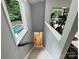 Stairway leading to an exercise area and lower level view of the pool at 314 Southern Cross Ln, Matthews, NC 28105