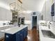 Modern kitchen with stainless steel appliances, a central island, and plenty of storage space at 314 Southern Cross Ln, Matthews, NC 28105