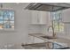 A bright kitchen featuring stainless steel appliances, granite countertops, and white subway tile backsplash at 4315 Gibbon Rd, Charlotte, NC 28269