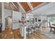 Open kitchen with a marble island, stainless appliances, pendant lighting, and breakfast bar seating at 4681 Dove Point Ln, York, SC 29745