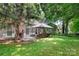 Outdoor patio with brick fireplace and grill perfect for outdoor dining and enjoying the green space at 5400 Groveton Ct, Charlotte, NC 28269