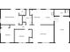 Detailed floor plan featuring primary bedroom, two additional bedrooms, kitchen, dining area, living room, garage and two bathrooms at 6208 Charlie Walker Rd, Kannapolis, NC 28081