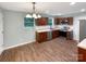 Kitchen with wood cabinets and stainless-steel appliances at 6208 Charlie Walker Rd, Kannapolis, NC 28081